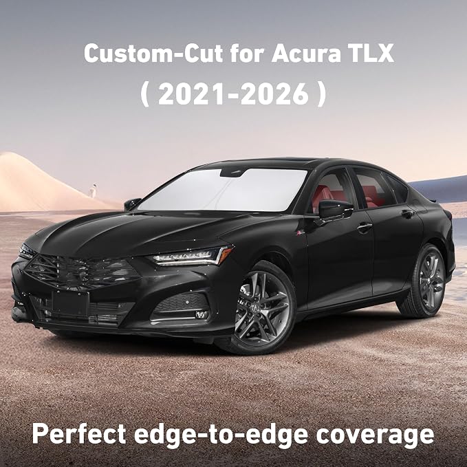 Windshield Sunshade Compatible for Acura TLX 2021-2024 2025 2026, Sun Visor for Front Windshield & Window Sun Shade Cover, UV Heat Blocker & Protector, Car Accessories