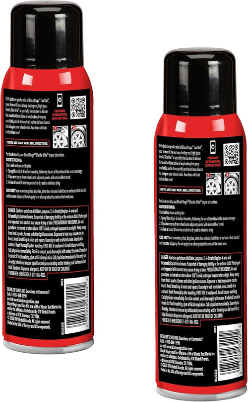 120270 Tire Wet Spray, Weather & Rinse-Resistant Formula that leaves Tires looking Wet, Black & Glossy in One Spray, 14.5 Fl. Oz. (Pack of 2)