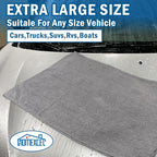 Professional Large Microfiber Car Drying Towels 4 Pack, Lint Free, Scratch Free, Highly Absorbent Drying Towel for Cars, SUVs, RVs, Trucks, and Boats,31" x 24 ",Grey