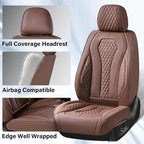 Coverado Seat Covers, Car Seat Covers Full Set, Coffee Car Seat Cover, Car Seat Cushion Waterproof, Luxury Auto Seat Covers, Seat Cover Car Seat Protector Fit for Most Cars