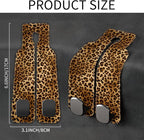 1 Pack Car Seat Headrest Hooks for Purses and Bags Abstract Brown and Black Leopard Bag Purse Holder for Car with Double Metal Hooks Car Purse Hanger Hanging Accessories