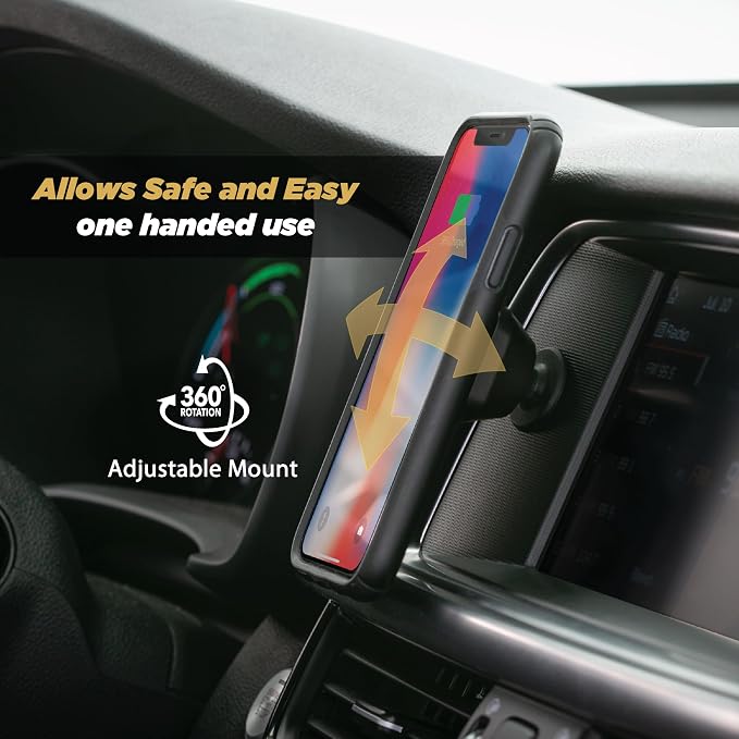 MMDSD-RP MagicMount™ Select Mini Magnetic Car Phone Holder - Strong Magnet Mount for iPhone and Android - Secure Magnetic Cell Phone Mount for Car Dash - Universal 360° Mobile Cellphone Holder