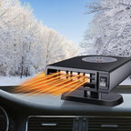 Portable Car Heater Fan, Car Defroster Defogger Heater, 12V 150W 2 in 1 Heating and Cooling Car Heater Defroster Anti-Fog, 360 °Rotatable Windshield Demister Defroster Plug in Cigarette Lighter
