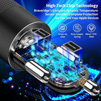 [Apple MFi Certified] iPhone 17 Car Charger Fast Charging, 4.8A USB Power Cigarette Lighter USB-C Car Charge + 6FT Type-C Coiled Cord for iPhone 17/17 Pro Max/16 Pro/15/Galaxy S26/S25/Pixel