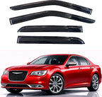 KPY Rain Guards Fit for 2011-2023 Chrysler 300, Out-Channel Window Visors Vent Wind Deflectors 4PC, Car Accessories for 11-23 Chrysler 300 (Excludes Touring Model)