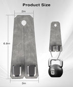Car Purse Holder - Luxurious Leather, 4PCS Headrest Hooks with 100% Metal Hangers for Seat, Multifunctional Car Bag Hooks, Grey