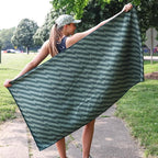 Athletic Running Towel, Full-Sized, Car Seat Cover - Performance Microfiber (Velocity Blitz Green)