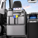 PU-Coated Fabric Car Backseat Organizer, Durable Large capaity Seat Back Organizer and Storage with 6 Pocket, Kick Mats Back Seat Protector for Kids Universal Fit