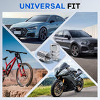 Car Tire Valve Stem Caps, 12pcs Air Caps Cover, Universal for Cars, SUVs, Bike, Trucks and Motorcycles-Silver