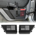 MAIKER Metal Rear Door Storage Box, Door Side Insert Organizer Box Pockets for 2007-2018 Jeep Wrangler JK 4 Door 2pcs(Black)