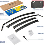 Goodyear Shatterproof in-Channel Window Deflectors for Hyundai Elantra 2017-2020, Rain Guards, Window Visors for Cars, Vent Deflector, Car Accessories, 4 pcs - GY003459LP