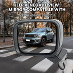 Left Driver Side Mirror Compatible with Jeep Renegade 2015-2025 Heated Manual Folding Power Glass Paintable Black