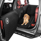 XL Floor Cover with Door Protection, Black – As Seen on Shark Tank – Fits Full Size Crew Cab Trucks with Fold Up Seats, Waterproof & Machine Washable – Sturdy XL Dog Hammock for Truck