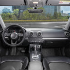 Car Steering Wheel Cover for Prius Civic Model 3 Model Y Camaro, Small Size 14-14.25 inch, Black Microfiber Leather