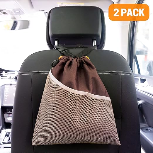 2PCS Hanging Car Garbage Can - Waterproof Leakproof Trash Bag | Car Trash Can with Durable Leakproof Lining, Keeps Vehicle Clean and Neat