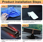 Portable Car Heater,12V 200W Fast Heating Defroster 2 in 1 Automobile Windshield Fast Heaters Car Heater That Plugs into Cigarette Lighter for Car, SUV, Trucks (Orange Black)