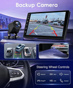 4G+64G Android 15 Car Stereo for Toyota Yaris Vios 2007-2014, 10.1" IPS Touch Screen Radio with Wireless Carplay Android Auto GPS Navigation/32 EQ/Bluetooth 5.0/5Ghz WiFi/AHD Backup Camera/SWC