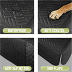Dog Car Seat Cover for Back Seat, Waterproof 600D Oxford Protector for Travel and Daily Use, Non Slip Scratch Resistant Bench Cover, Easy to Clean, Fits Full-Size Trucks/SUVs, 60 Inch