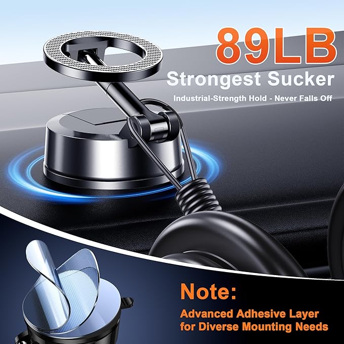for MagSafe Dash Mounted Holders Phone Holders for Your Car Phone Mount for Car Windshield Dashboard Universal Desk Mounts Hands Free Automobile Cell Phone Holder Fit for iPhone Smartphone