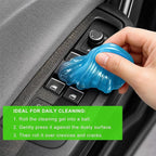 Car Cleaning Gels, Reusable Dashboard Dust Removal Slime Auto Detail Cleaner, Universal Cleaning Putty Air Vent Dusting Mud Fits for Vehicles Keyboards Laptops Keys (Blue)