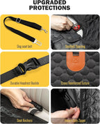 Back Seat Extender for Dogs, Waterproof Dog Car Seat Cover for Back Seat with Hard Bottom, Upgraded Material, Anti Scratch, Easy to Use and Clean, Holds 420lbs