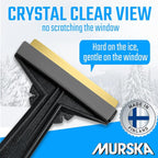 Car Ice Scraper Brass Blade - Fast, Effortless, efficient & Easy - Brass Ice Scrapers for Car Windshield Ice Scraper - Brass Ice Scraper for Car - Original Murska from Europe - Winter A054 Black Gray