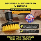 Nylon Attachment Set for Bathroom Cleaning - Power Scrubber Brush Kit for Bathtub, Shower, Tile, and Grout - All-Purpose Household Cleaning Brushes for Drill - Electric Grout Cleaner Kit