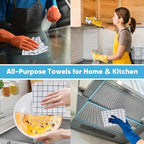AIDEA Microfiber Cleaning Cloth Roll, 50PK, Microfiber Kitchen Towels, Reusable Paper Towels Tear Away Cloth, Lint Free Rags for House, Window, Cleaning Supplies 11.5"×11.5"