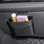 Car Trash Can Mini Trash Bin Garbage Organizer with Plastic Trash Bag Automotive Small Garbage Bin for Home Office Auto Vehicle Car Door Front Back Seat Storage Accessories Glovebox Trash Can