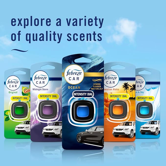 Car Ocean Scent Air Freshener Vent Clip,.07 oz. Car Vent Clip, Pack of 4