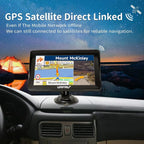 GPS Navigator for Car Truck RV Pickup, 9-inch with Hood No Network Required | 2026 Offline Map with Free Updates Lifetime, HD Touchscreen, Voice Guidance, Speed & Traffic Alerts, Custom Route by Car Size