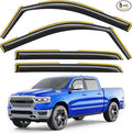 in-Channel Window Rain Guards Fit for Dodge RAM 1500 (New Body Style Includes TRX) 2019-2026 Crew Cab Truck, Extra Durable Vent Visors Window Deflector Vent Shades Car Accessories -4 pcs