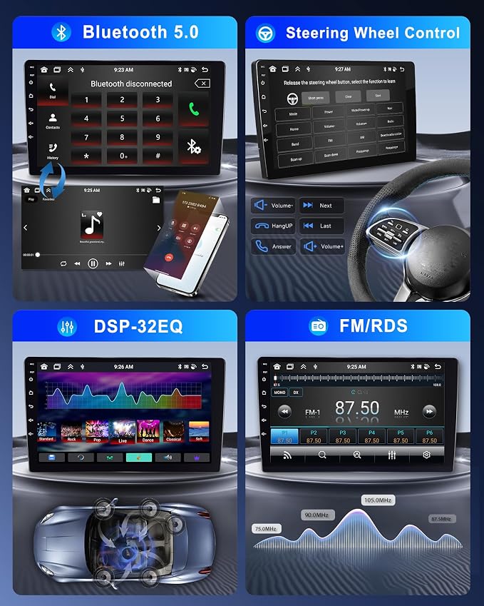[8Core 6G+128G] Android Car Radio Stereo for Chevrolet Chevy Cruze 2009 2010 2011 2012 2013 2014 2015, Wireless Carplay Android Auto, 5G-WiFi GPS, 9" Touch Screen, Bluetooth AHD Backup Camera