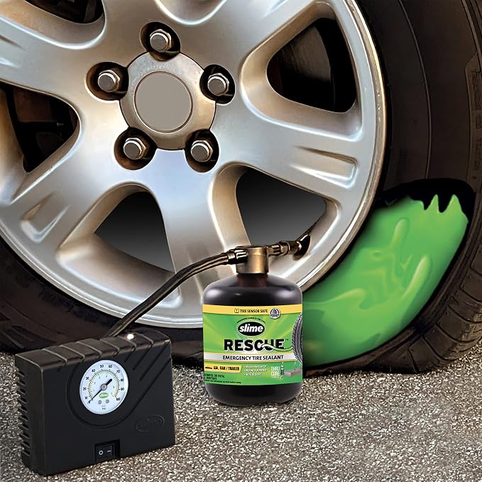 50154 Emergency Roadside Kit with Flat tire Repair and Booster Cables for Compact Cars, Standard Cars and Crossovers