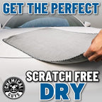 Waffle Weave Gray Matter Microfiber Drying Towel - 25" x 36",Premium Blend Microfiber Towel with Soft-Banded Edging for Scratch-Free Car Drying,Ultra Absorbent,(Pack of 12)