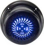 RV Flush Mount Speaker | Exterior 5.25" Black Wavy Blue LED | Waterproof (2 Pack)