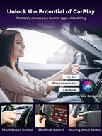 2-in-1 Wireless CarPlay Adapter & Car TV Mate Pro [Autolink Pro 2026, Metal & Glass Case] Convert Wired to Wireless Car Play with HDMI Input, Screen Mirroring & Streaming, Fit for 2016+ Cars -Black