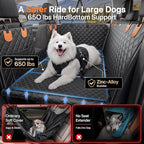 Doglike Dog Truck Seat Cover for Back Seat [with Detachable Mat], Hard Bottom Dog Hammock for Car, Pet Bed Extender for 2-4 Large Dogs, Waterproof Seat Protector, XL Size Fits for Crew Cab Truck/SUV