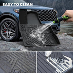 Floor Mats & Cargo Liner with Backrest Mat for Ford Explorer 2022-2025 2026 6 Passenger, Custom Fit All Weather Protector TPE Easy Clean Floor Liners, Car Mats for Explorer Accessories, Black