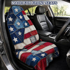Car Seat Towel Cover for Front Seats, 1Pc Sweat Absorbent Car Seat Protector with Non-Slip Backing, Waterproof Towel Car Seat Covers for Runners, Gym, Swimming, Beach, Pets, Patchwork Flag