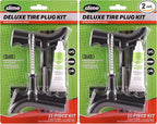 Tire Repair Kit 2040-A, 11 Pieces | Deluxe | Includes Strings & Tools | Pack of 2