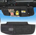 Sun Visor Organizer Compatible with 2018-2026 Wrangler JL & Gladiator JT, Driver's Side Front Tactical Visor Storage Cover Molle Webbing Visor Storage Holder Pouch, Multi-Pocket Net Zipper