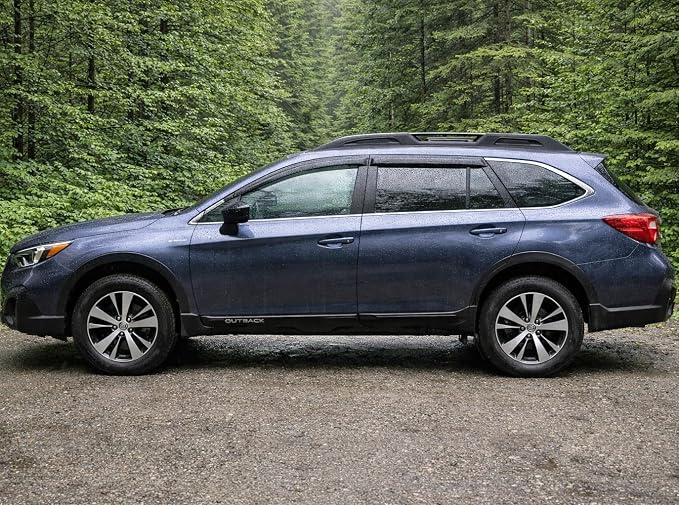 2015-2019 Tape-On Rain Guards for Subaru Outback Side Window Visor Deflectors, Durable Tinted Vent Shades 2016 2017 2018