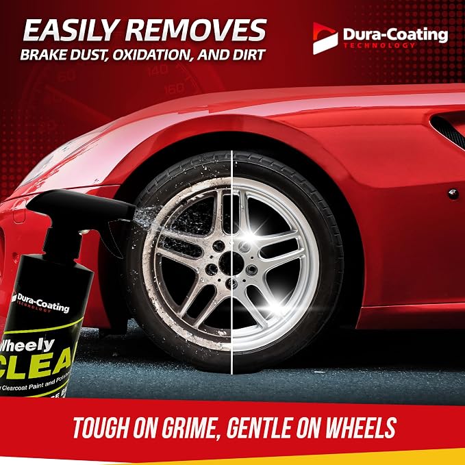 Wheely Clean - Professional Wheel Cleaner Spray - Ready-to-Use Tire Cleaner and Rim Cleaner - Suitable for Aluminum, Chrome, or Clear-Coated Wheels - Removes Brake Dust - 16 oz