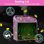 Car Trash Can with Lid, Mini Auto Dustbin Garbage Can, Car Accessories for Interior, Vehicle Can Garbage Bin with 30pcs Trash Bags, Multipurpose Organizers for Home, Office, Cars, SUV, Truck