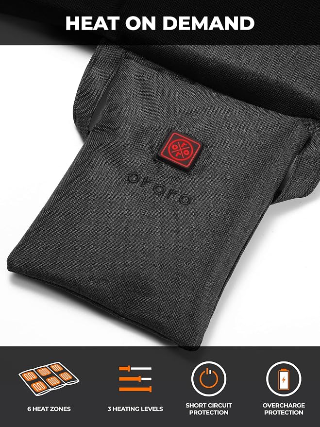 Heated Seat Cushion with Battery Pack, Foldable USB Heated Seat Cover Pads for Office Chair, Stadium, Camping