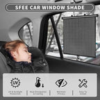 Car Window Shade for Side Windows, 2 Pack Sun Shade Retractable for Car Blocks Heat and UV Rays Glare Protection Roller Sunshade Visor for Baby, Kids, Pets, Passengers