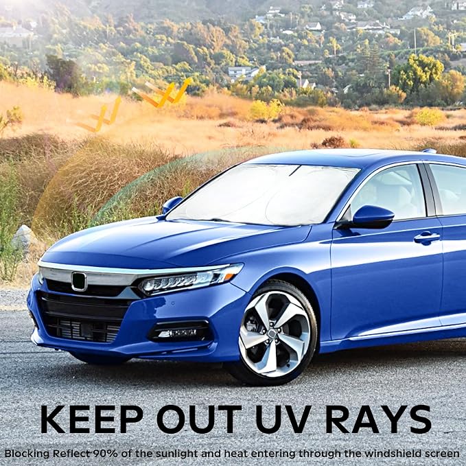 for Accord 2026 Windshield Sun Shade Sunshade Protector for Honda Accord 2021 2022 2023 2024 2025 Windshield Cover Sun Visor Foldable Window Heat Shield Reflector Blocks UV Ray Car Accessories
