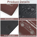 Car Registration and Insurance Card Holder, Vehicle Glove Box Car Organizer, Interior Car Accessories for Documents, Cards, License - 2 Pack