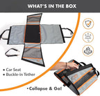 K&H Buckle N Go Dog Car Seat for Small Dogs, Waterproof Fabric, Breathable Mesh Sides, Adjustable Seatbelt Leash, Pet Car Seat for Small Pets- 16 X 14 X 14in
